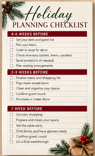 Holiday Hosting Checklist