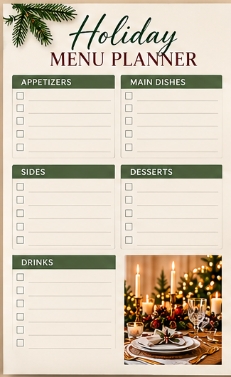 Holiday Menu Planner