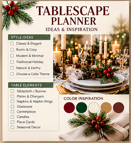 Holiday Tablescape Planner