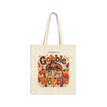 Tote Bag — "Gobble 'Til You Wobble" Thanksgiving Cotton Canvas Tote