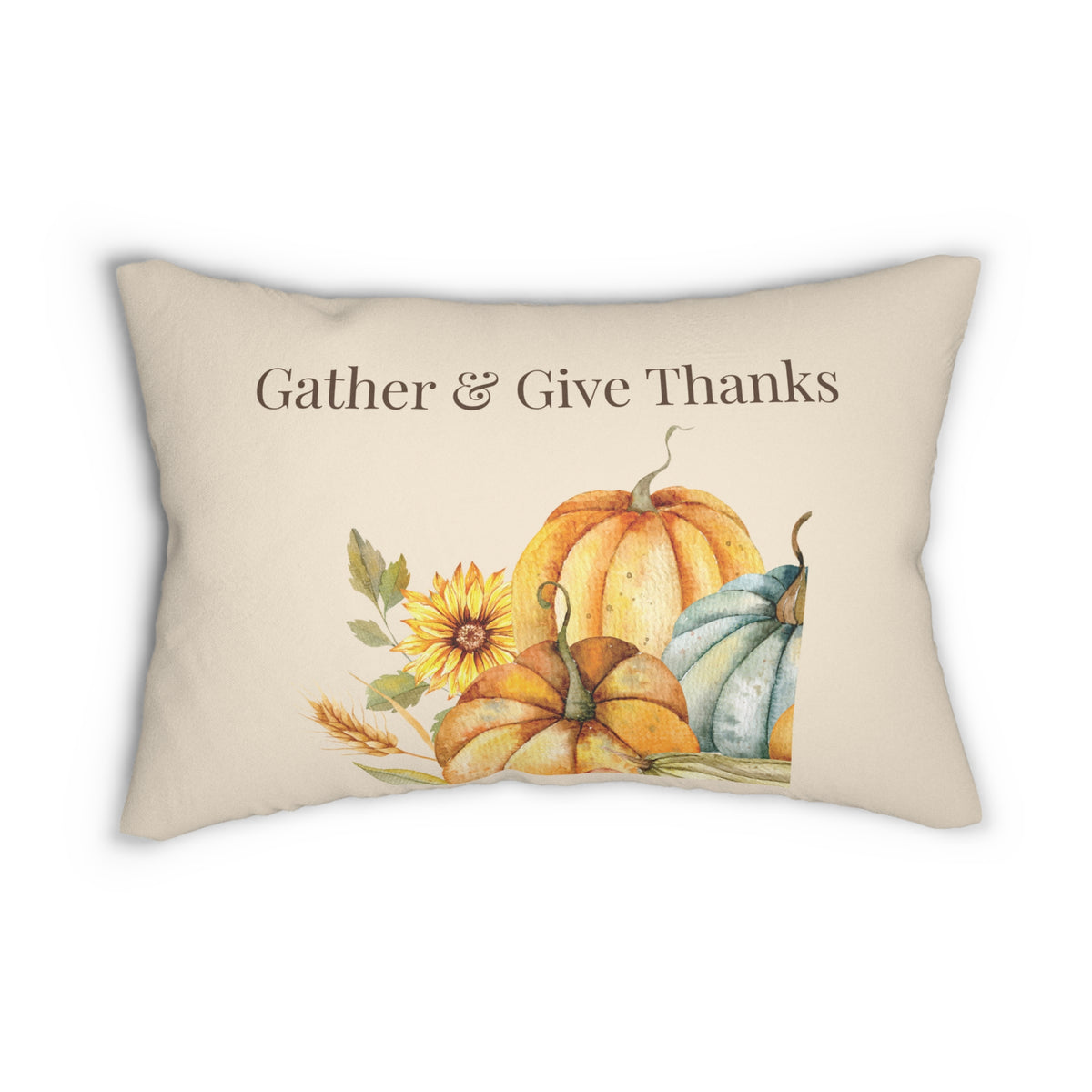 Gather & Give Thanks Thanksgiving Lumbar Pillow