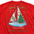 Simply Southern “Nauti or Nice” Christmas Sailboat Shirt – Red, Women’s XL