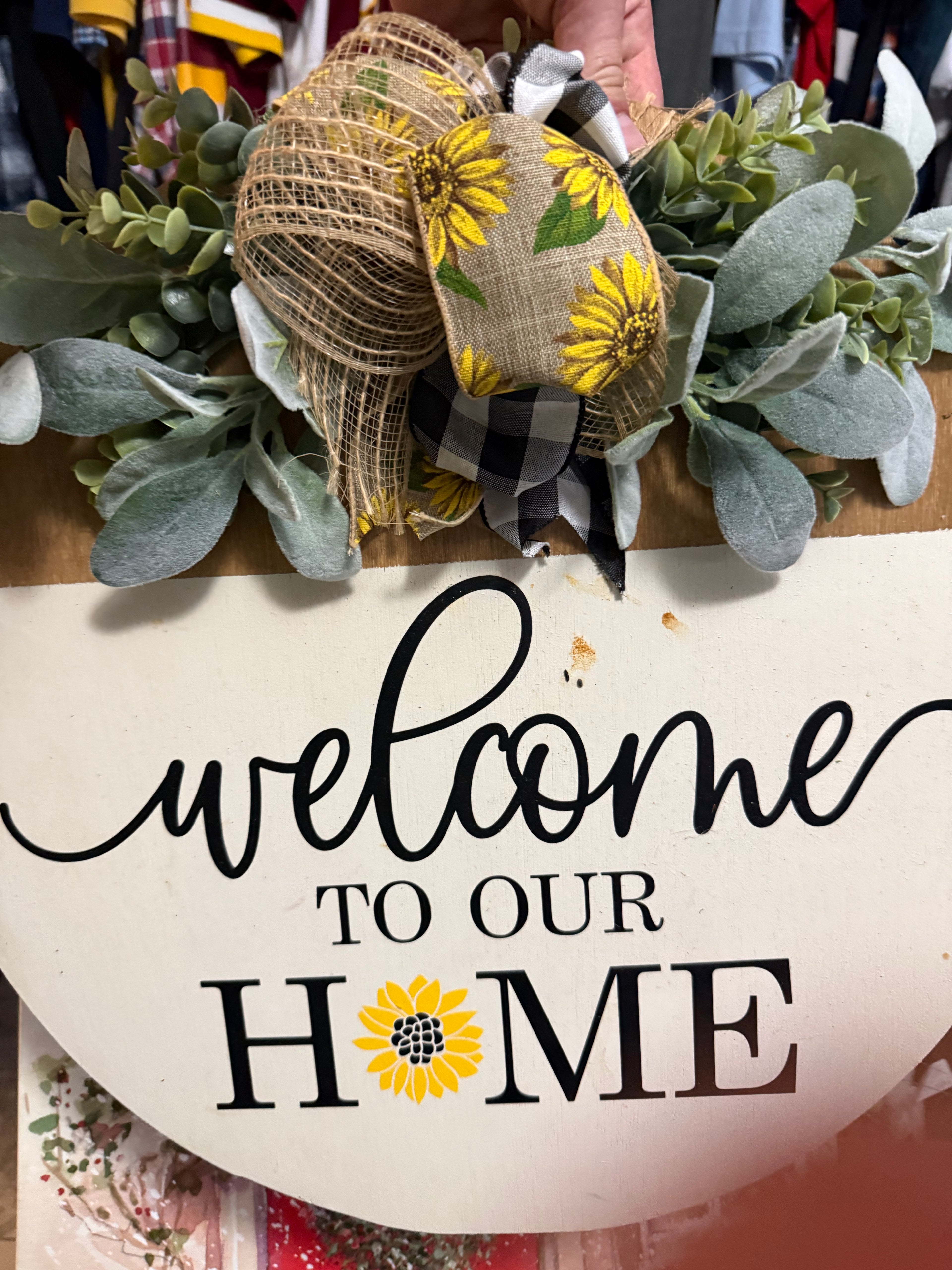 Rustic Sunflower Welcome Door Hanger – Fall Porch Decor