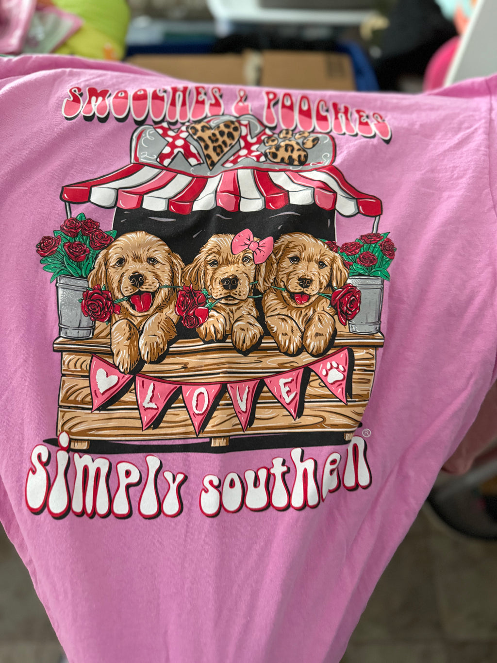 Simply Southern Pink Puppy Graphic T-Shirt – Women's XL